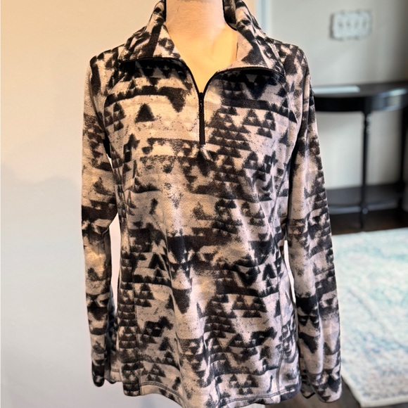 Columbia Tops - Columbia Black and Gray Cowl Neck Sweater